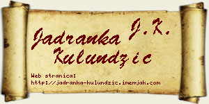 Jadranka Kulundžić vizit kartica